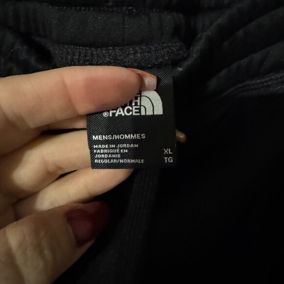 Like New Mens North Face Medium Weight Sweatpants Black White Logo Extra Large - Picture 3 of 4